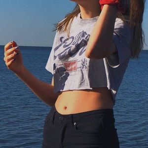 coors light crop top